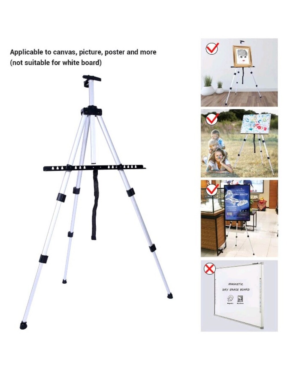 Ohuhu Aluminum Easel Portable Carry Bag Lightweight - Picture 3 of 10